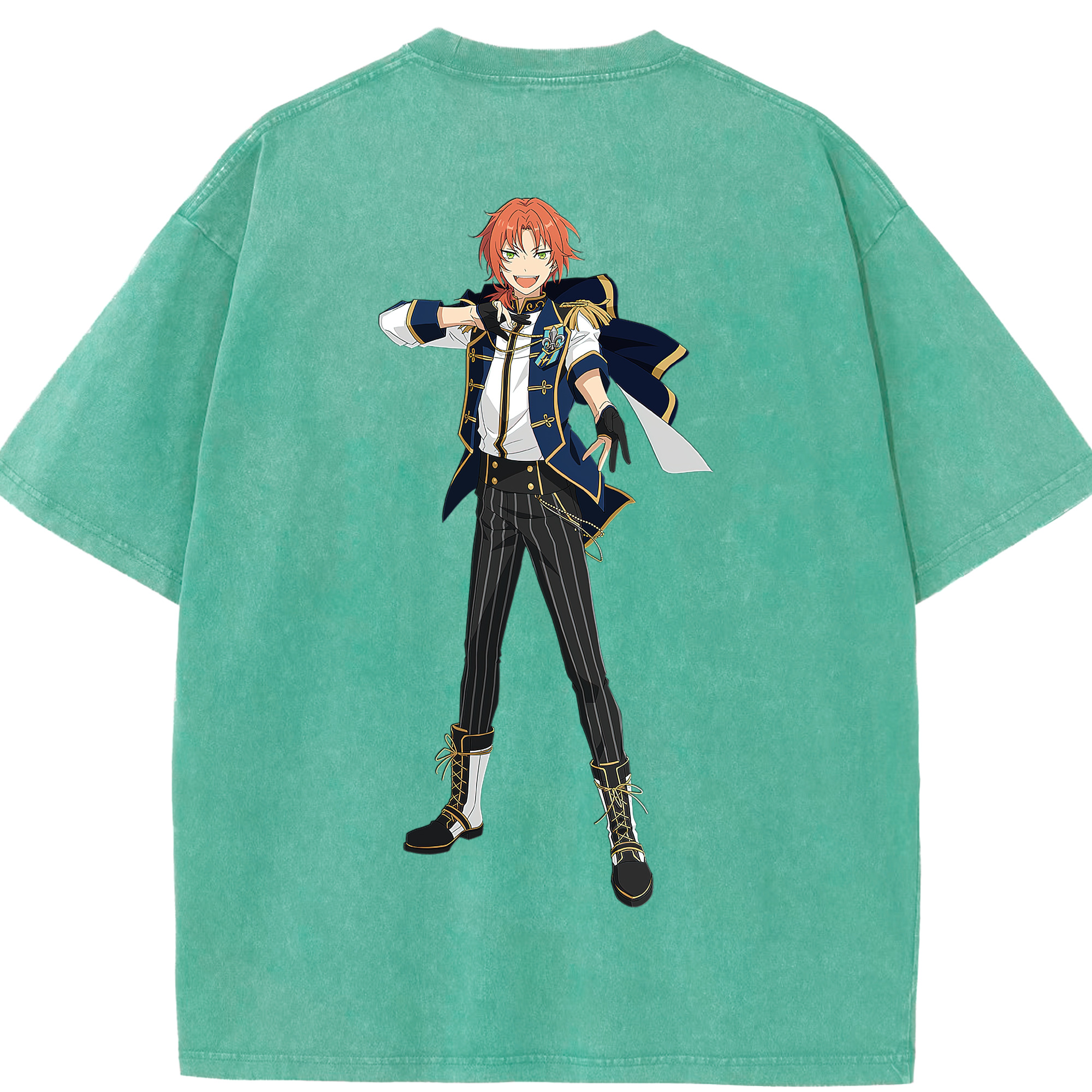 （画像用） あんさんぶるスターズ! Ensemble Stars 綿100% ヴィンテージ風 半袖Tシャツ（背面プリント）
